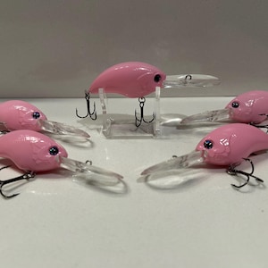Custom Painted Deep Diver Crankbait (5 pack) - Light Pink