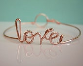Rose Gold "love" Bracelet silver plated.