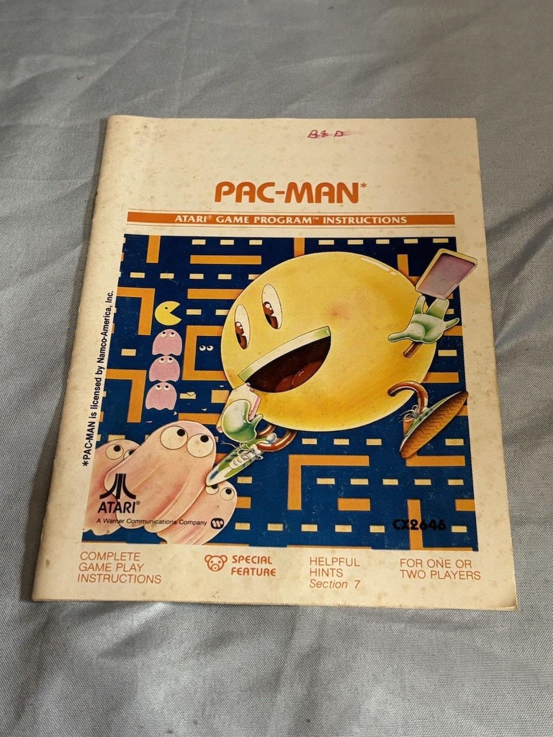 Vintage Early 1980s Pacman Atari 2600 Game Cartridge Manual - Etsy