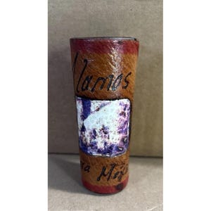 Alamo Sonera Mexico Travel Souvenir Leather Wrap Shot Glass
