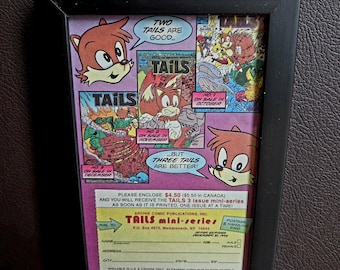 1995 Genuine TAILS Comics Ordering Print Ad in frame (90s nostalgia prints) Tails Comics