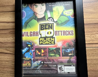 Vintage BEN10 Alien Force Game Release Advertisement: Framed print