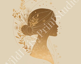 Moon Mind Printable Art | Feminine Intuition, Lunar Cycles Wall Decor (Digital Download)