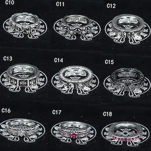 Silver Vintage Cross Flower forever Ring Gothic Design Jewelry Birthday Party Christmas Gifts imagen 3