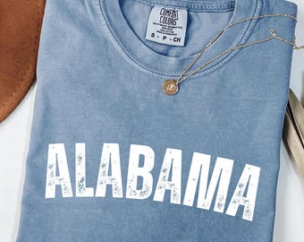 Comfort Colors® Alabama T-Shirt, Alabama Trip Gift Shirt, State Lover Tee, State Gift, Alabama Football Tee