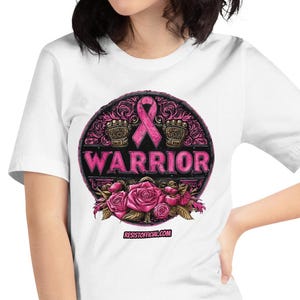 Pink Ribbon Breast Cancer Warrior Tee - Survivor Support Shirt for Awareness Month