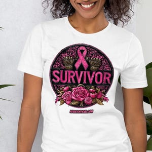 Breast Cancer Survivor Pink Ribbon Warrior Tee - October Awareness Support Shirt for Fighters