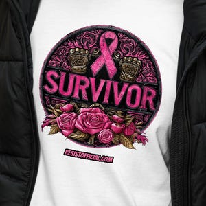 Empowering Breast Cancer Survivor Tee: Pink Ribbon Warrior Support Shirt for Awareness Month