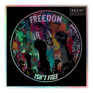 Holographic Civil Rights Sticker: BLM, MLK, Social Justice Decal