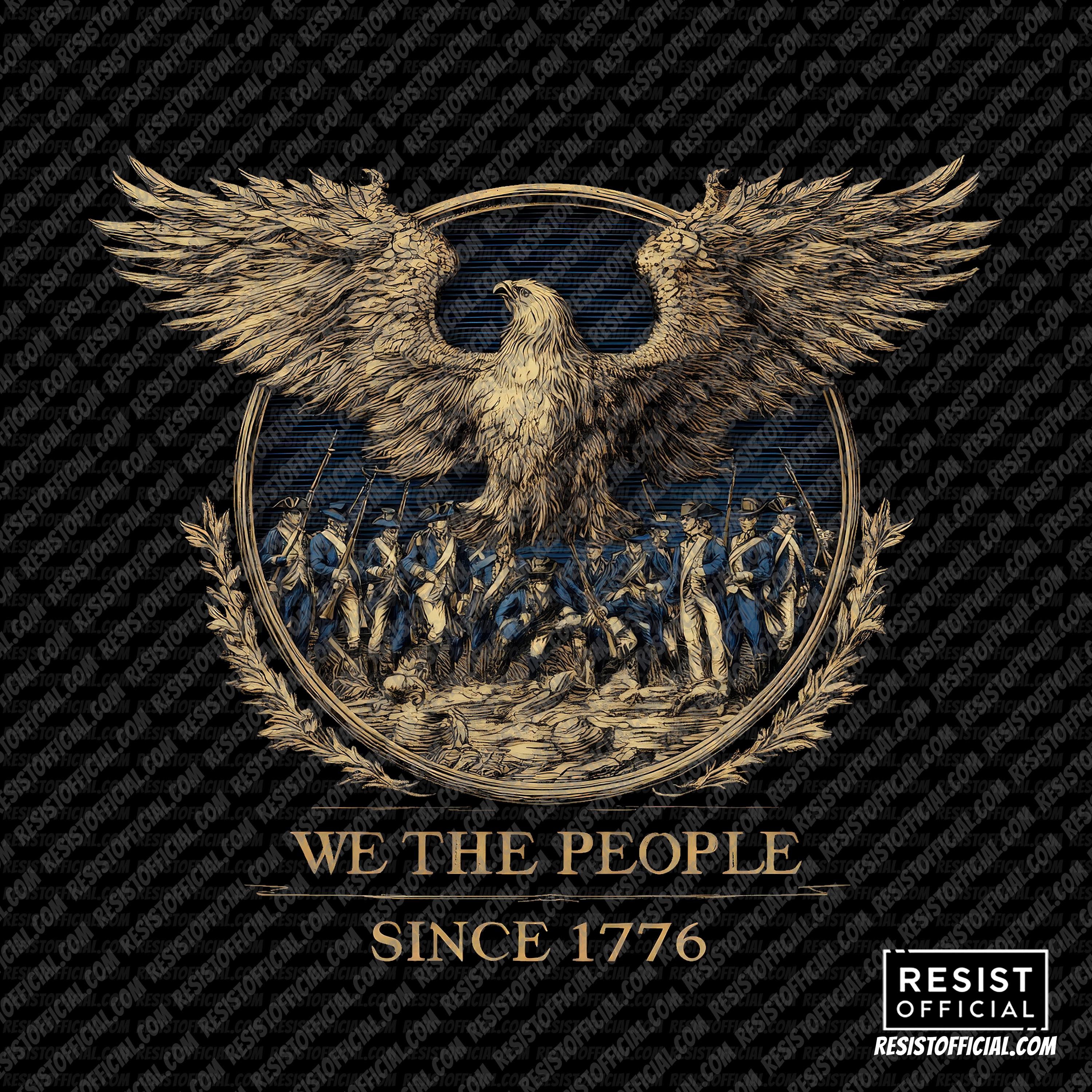 Revolutionary Sticker We the People: Revolutionary War Patriotic Eagle Sticker - Continental ...