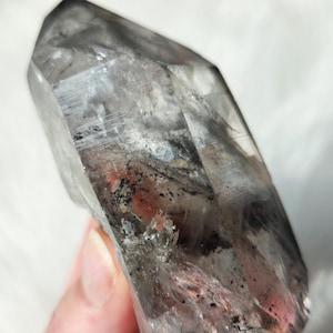 Phantom Lemurian Quartz DT with Rainbows and Garden / Lodolite Inclusions︱High Quality Unique Piece from Brazil︱Grounding Stone︱Root Chakra