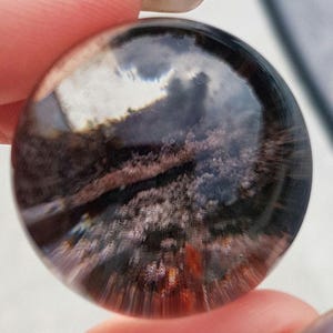 Garden Quartz Sphere with Chlorite, Mica & Rainbow Inclusions - 30mm