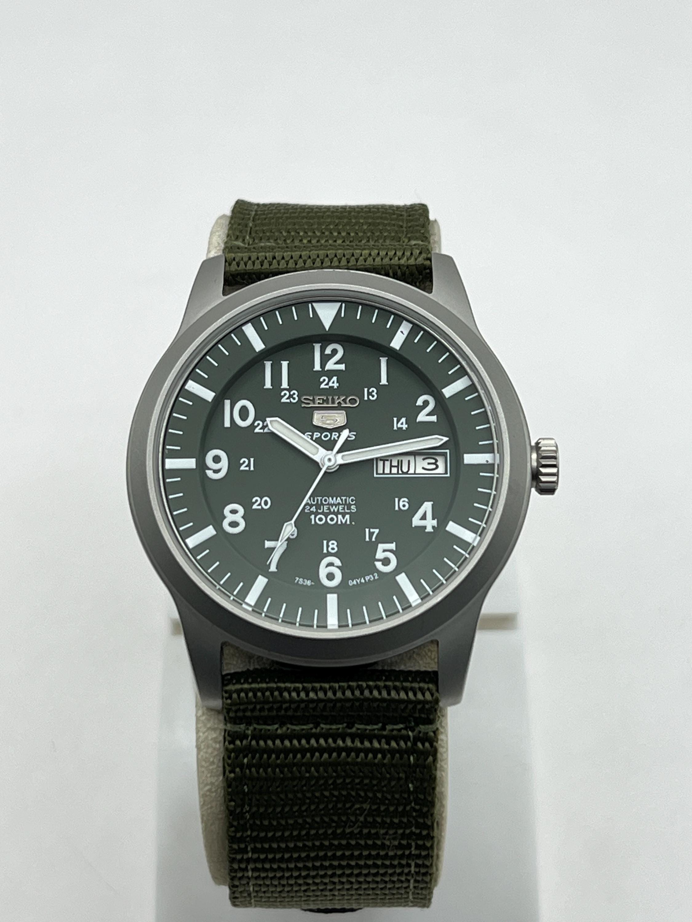 SEIKO5 7S36-03J0日本製ミリタリー 自動巻き時計 グリーン カーキ SEIKO5 7S36-03J0日本製ミリタリー 自動巻き時計 グリーン カーキ