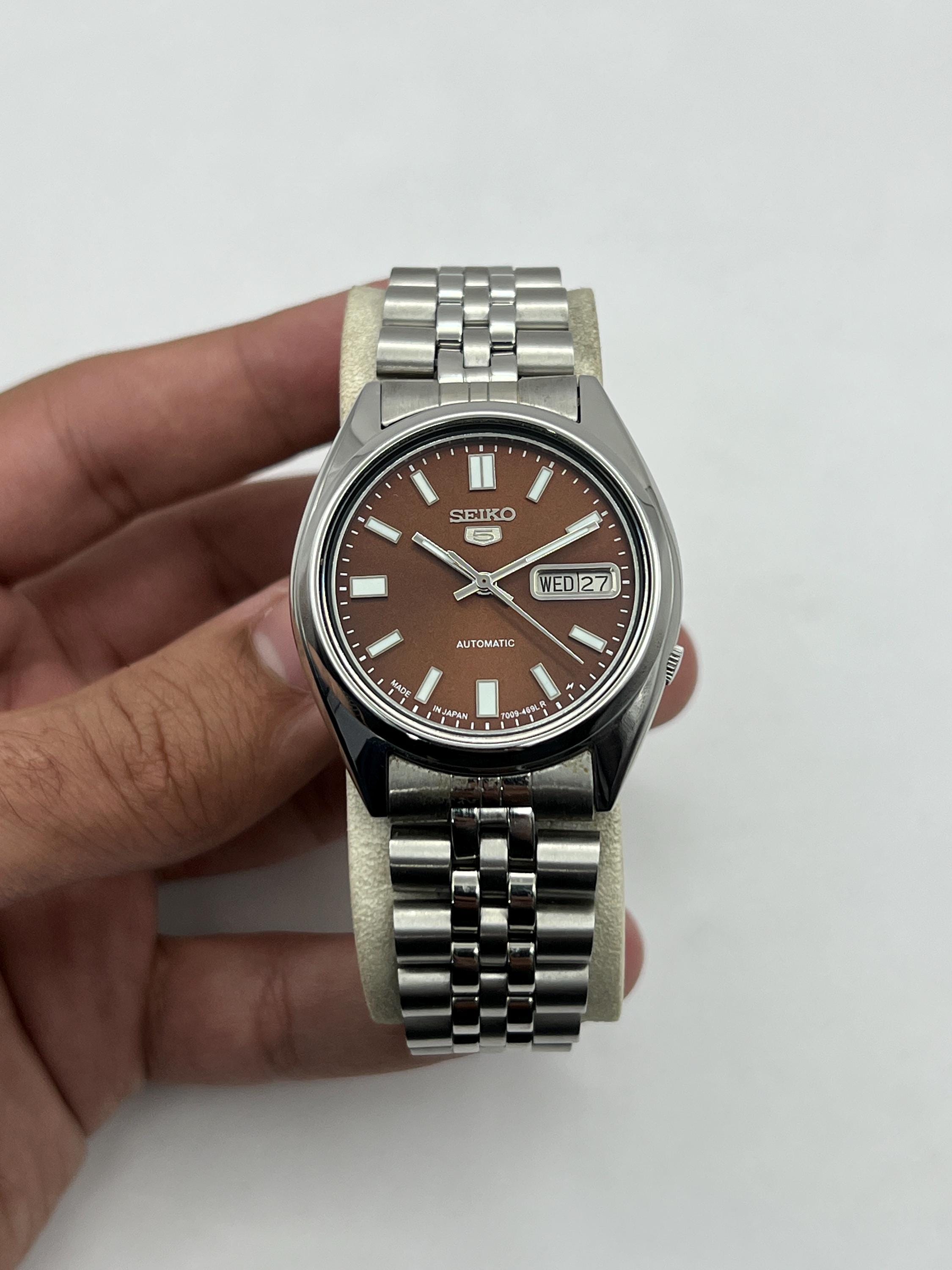 希少】セイコー 自動巻 ブラウン 4R36-05Z0 楽天市場】seiko 4r36