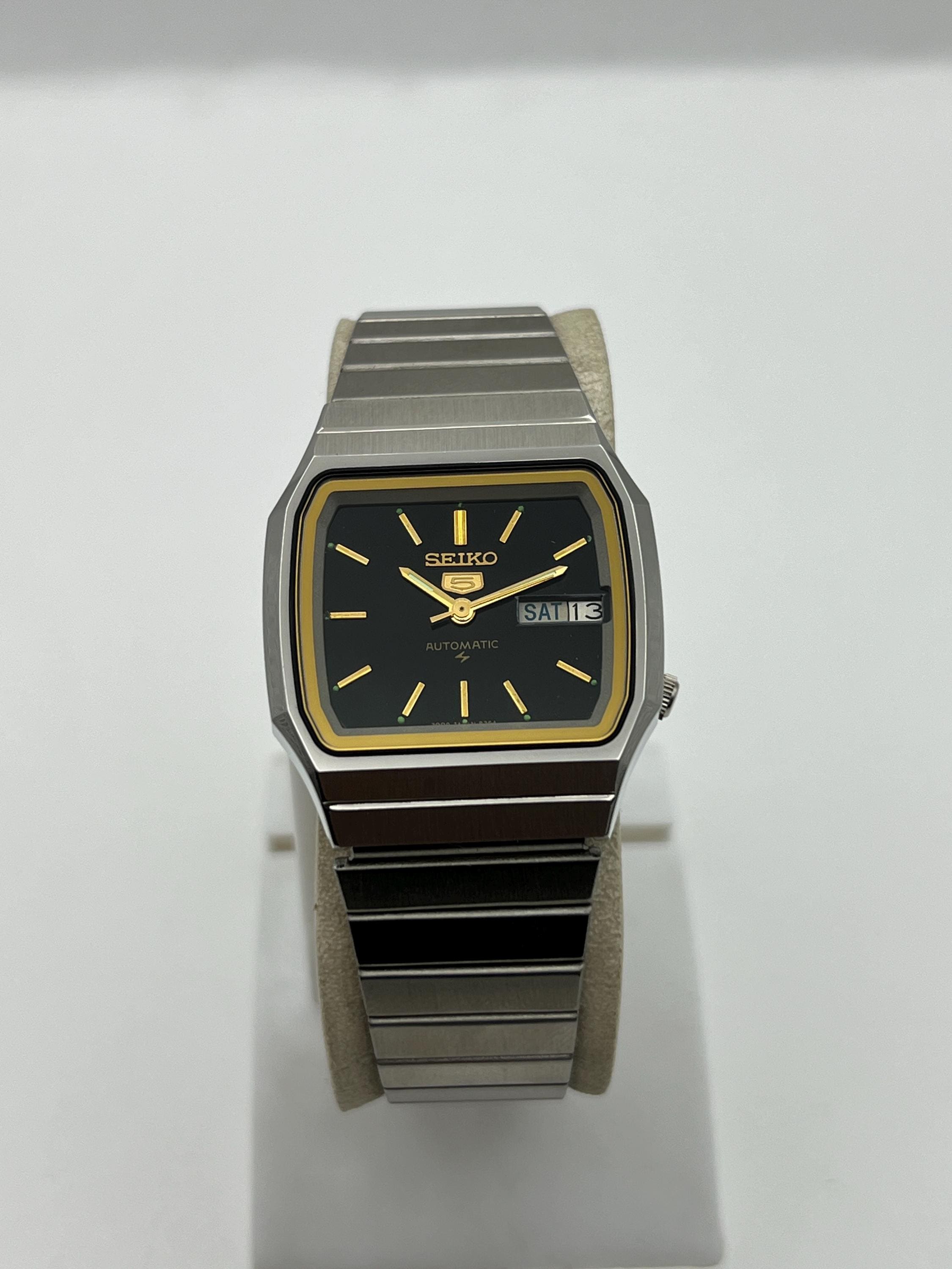 SEIKO クォーツ 腕時計 スクエア ブラック文字盤 Seiko square watch men - Etsy 日本