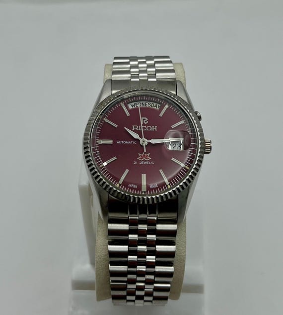 Ricoh President Beauty Cherry Sunbrust Dial Automatic 21 Jewels