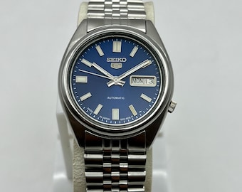 SEIKO 5 SNXS79 Beauty Blue Sunburst Dial Automatic 17 Jewels MEN'S
