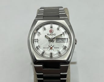 Vintage Rado Golden Sabre Automatic Watch, Swiss Made Day-Date
