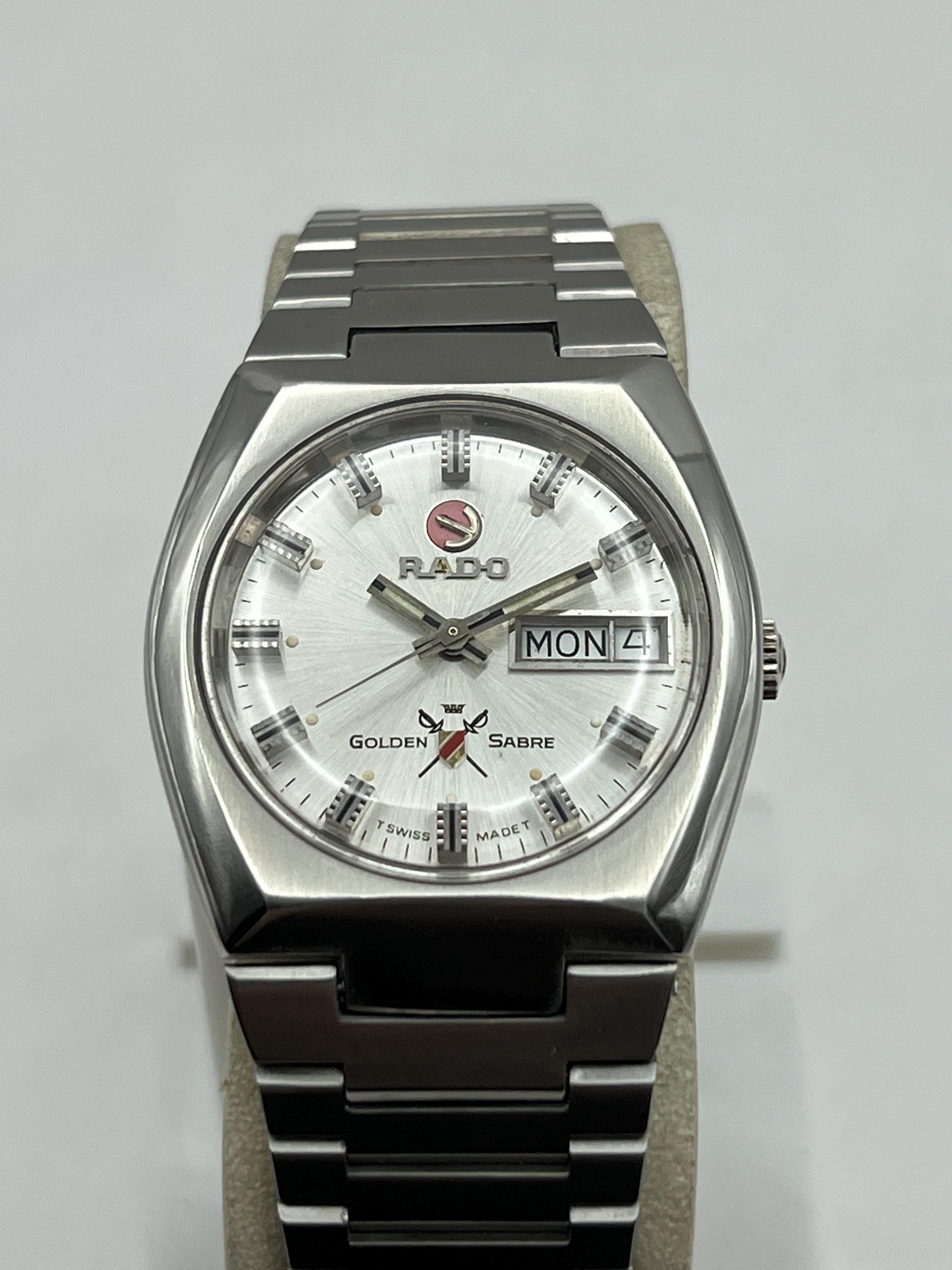 Vintage Rado Golden Sabre Automatic Watch, Swiss Made Day-date - Etsy