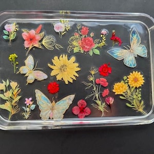 Flower / butterfly decorative tray