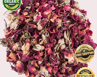 Organic Dried Red Rose Petals: Rosa Centifolia, Witchcraft Herbs (2 KG Whole)
