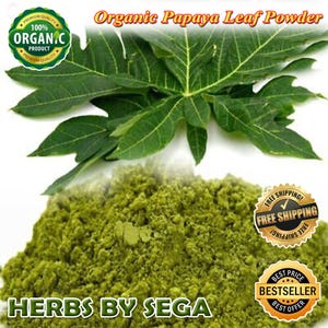 Organic Papaya Leaf Powder: Pure Carica, Air Dried