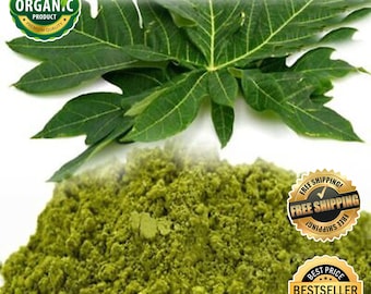 Organic Papaya Leaf Powder: Pure Carica, Air Dried
