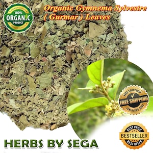 Organic Gurmar Leaf Powder: Gymnema Sylvestre, Wiccan Herb (25 Grams)