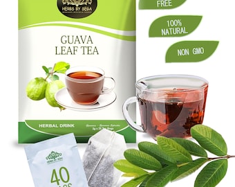 Bolsitas de té orgánico de hoja de guayaba: desintoxicación natural de hierbas de Herbs By Sega