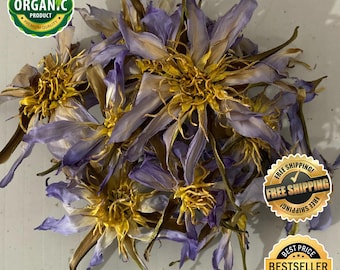 Loto azul orgánico / Nymphaea Caerulea / Té para la meditación / Hierba de los sueños / Flor espiritual / Loto seco