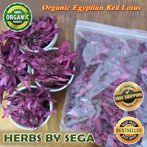 100 gram Egyptische rode lotus, hele bloemen, premium rode lotusbloemen, meditatiethee, thee voor yoga, boeddhisme