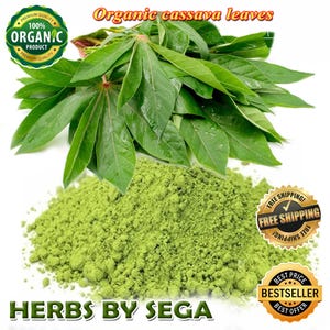 Cassava Leaf Powder, Organic Manihot Esculenta, Aurveda Magical Leaf Powder, Organic Cassava Leaf Powder Freshly Made, 5 KG BULK