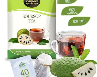 Organic Soursop Leaf Tea Bags: Caffeine-Free Herbal Wellness