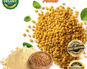 Polvo de fenogreco orgánico: polvo de fenogreco puro, 5 kg a granel