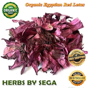 25 gram Egyptische rode lotus, hele bloemen, premium rode lotusbloemen, meditatiethee, thee voor yoga, boeddhisme