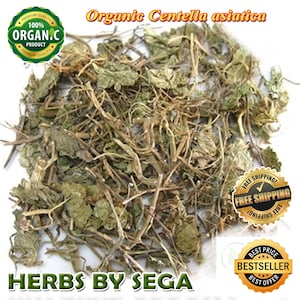 Organic Gotu Kola, Centella asiatica, Whole Plant Cut & Sifted, Loose Dried Leaf Herbal Tea, Freshly Air Dehydrate