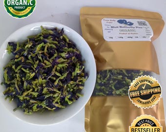 Organic Butterfly Pea Flower, Air Dehydrated Clitoria Ternatea, Detox Tea