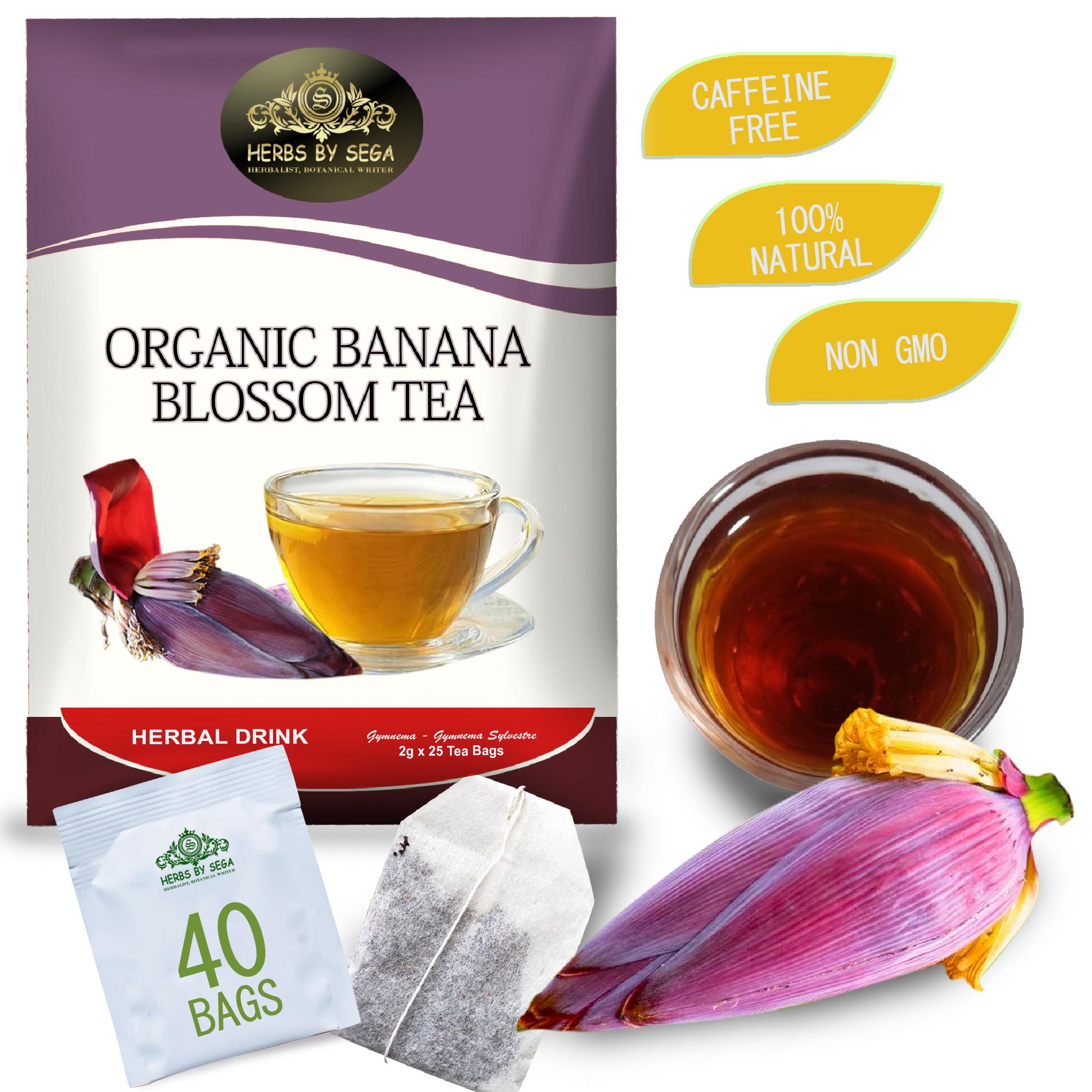 Caffeine-Free Banana Blossom Tea Bags - Tropical Herbal Infusion