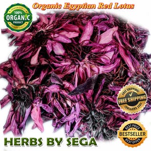 Egyptische rode lotus, hele bloemen, premium rode lotusbloemen, meditatiethee, thee voor yoga, boeddhisme