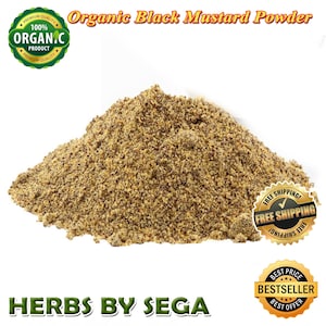 Black Mustard seeds Powder, Organic, Brassica Nigra ,Herbalism, Premium Quality