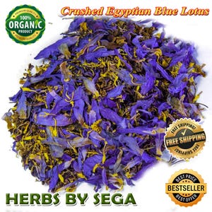 Crushed Egyptian Blue Lotus Flowers: Nymphaea caerulea, Meditation Tea (10 KG BULK)