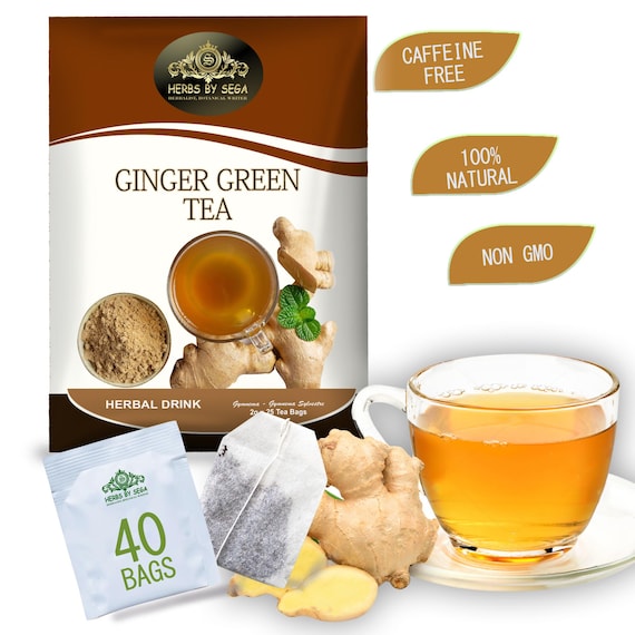 Organic Ginger Tea Bags: Caffeine-free Herbal Wellness Drink - Etsy