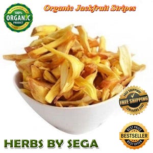 Jackfruit, Organic Dehydrated  Jack Fruits Strips, 100% Pure Organic ,Non-GMO, Gluten-Free, Vegan