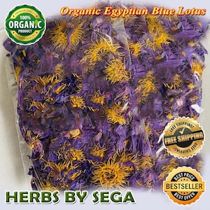 Organic Egyptian Blue Lotus, 5 KG BULK Whole Flowers, Meditation Tea, Premium Blue Lotus Flowers, Chakra Lotus, Freshly Made To Orders