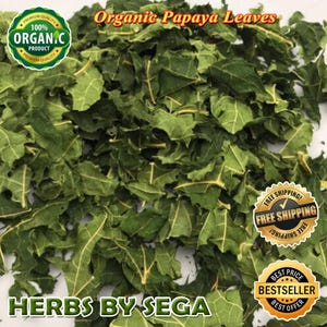 Organic Papaya Leaf, Natural Air Dry To Order, Natural color Pure Organic ,Organically Grown, Dried Carica Papaya