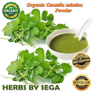 Gotu Kola powder, Centella asiatica, Freshly Pick Air Dry To Order, Mandukaparni, Dried Leaf Powder Herbal Tea
