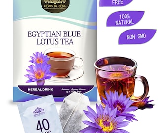 Bolsitas de té de loto azul: té de flores de hierbas relajante
