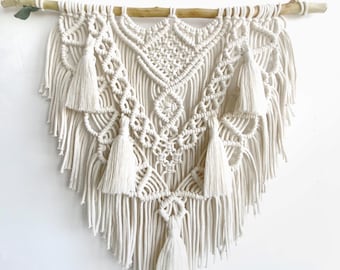 Patron de suspension murale en macramé PDF, Décoration murale bohème DIY