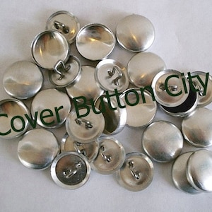100 Cover Buttons Size 24 (5/8 inch) -  Wire Backs