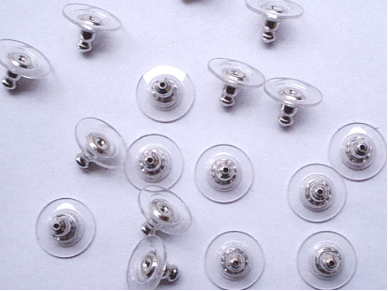 Clear Earring Backs Safety Rubber Bullet Earring Clutch